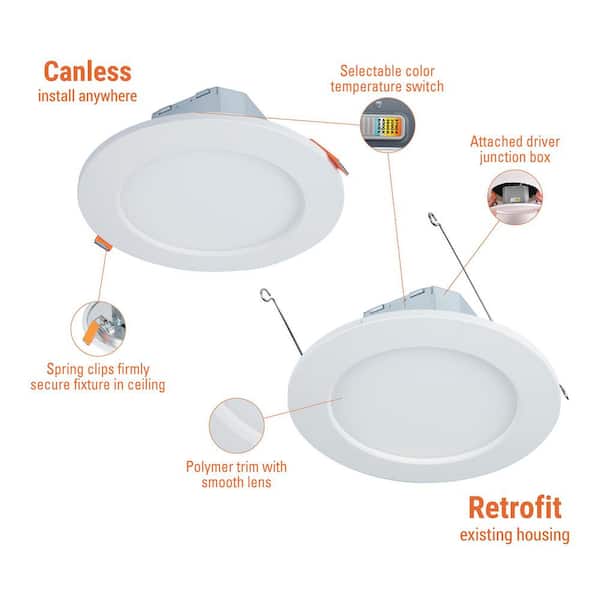 HALO CJB 6 in. 2 in 1 Installation LED Downlight with