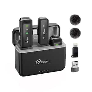 Wireless Lavalier Microphone-Noise Cancellation, 131 ft. Range, Long Battery, Plug and Play for Podcast, Interview, Vlog