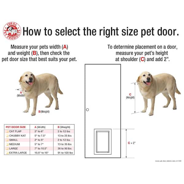 Ideal Pet Products 15 in. x 20 in. Extra Large Original Frame Dog and Pet  Door PPDSL - The Home Depot