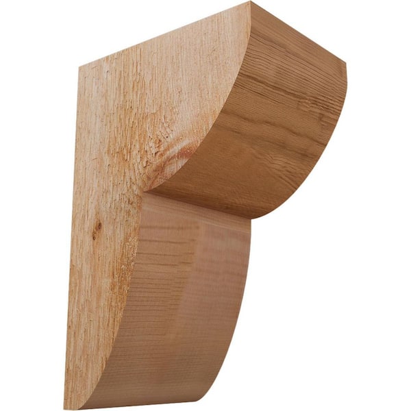 Ekena Millwork 6 in. x 8 in. x 12 in. Western Red Cedar Crestline Rough Sawn Corbel