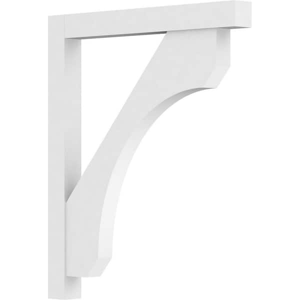 Ekena Millwork Standard Legacy 3 in. W x 36 in. H x 36 in. D Signature Urethane Polyurethane Bracket With Block Ends