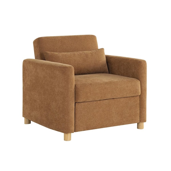 Serta Corwin 36 in. Rust Polyester Twin Size Sofa Bed 111A007RST