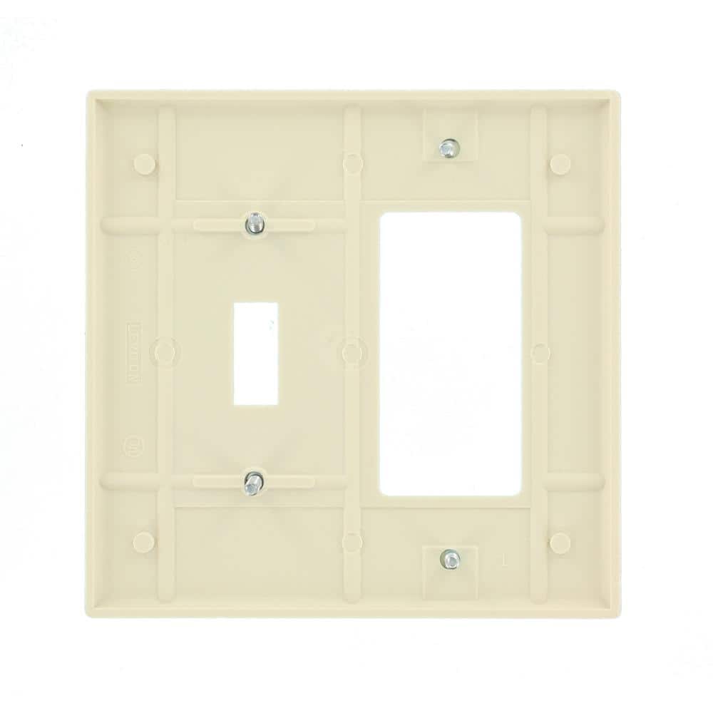 Light Almond 2-Gang Thermoset Plastic Wallplate