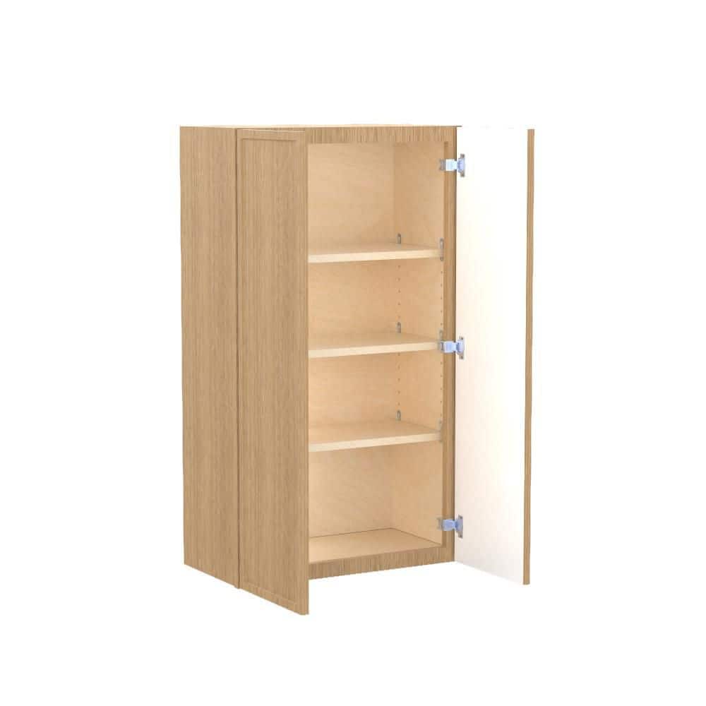 Franklin 24 in. W x 12 in. D x 42 in. H Assembled Plywood Wall Kitchen Cabinet in Vanguard Oak with Soft Close price history on PriceWatchPro
