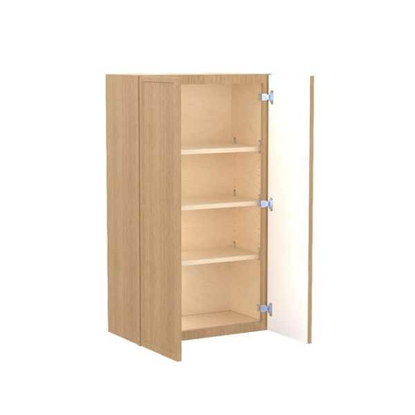 Franklin 27 in. W x 12 in. D x 42 in. H Assembled Plywood Wall Kitchen Cabinet in Vanguard Oak with Soft Close