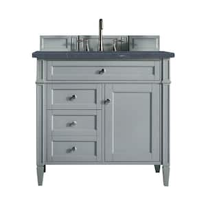 Brittany 36 in. W x 23.5 in.D x 34 in. H Single Bath Vanity in Urban Gray with Quartz Top in Charcoal Soapstone