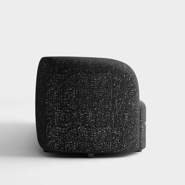 Furniture of America Julia 63.75 in. Black Boucle Polyester