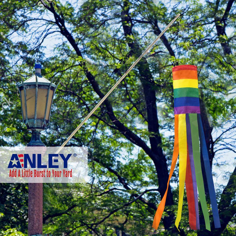 40 Inch Rainbow Column Windsock Flag with Long Tails