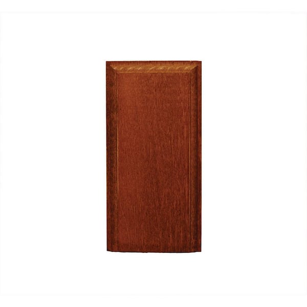 7/8 in. D x 2-1/2 in. W x 5 in. L Prefinished Poplar Wood Stained Gunstock Plinth Block