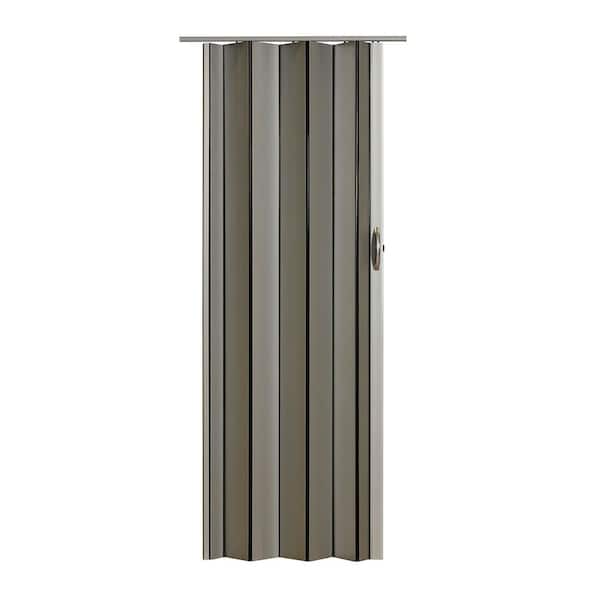 Spectrum Berkshire 36 in. x 80 in. Matte Silver Vinyl PVC Accordion Door with Hardware