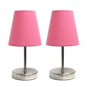 bedside lamps pink and grey