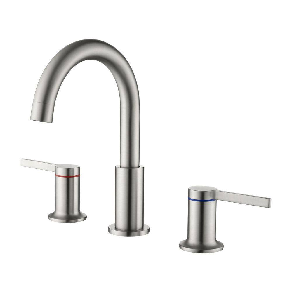 8 in. Widespread Double Handle Bathroom Faucet in Nickel price history on PriceWatchPro