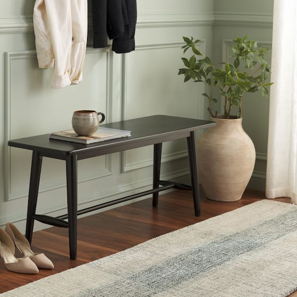 Florent 39.37 in. Black Entryway Bench
