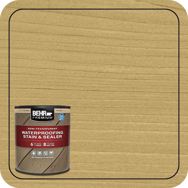 1 qt. #ST-139 Colonial Yellow Semi-Transparent Waterproofing Exterior Wood Stain and Sealer