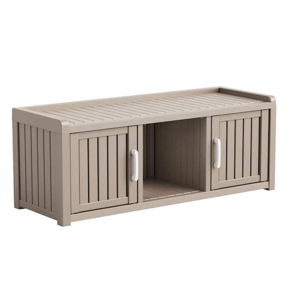 Shoe Storage Bench Multiple Compartments Entryway Organizer Durable Stable for Home Foyer