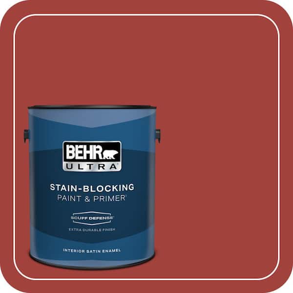 BEHR ULTRA 1 gal. Home Decorators Collection #HDC-SM16-12 Tomato Slices Extra Durable Satin Enamel Interior Paint & Primer