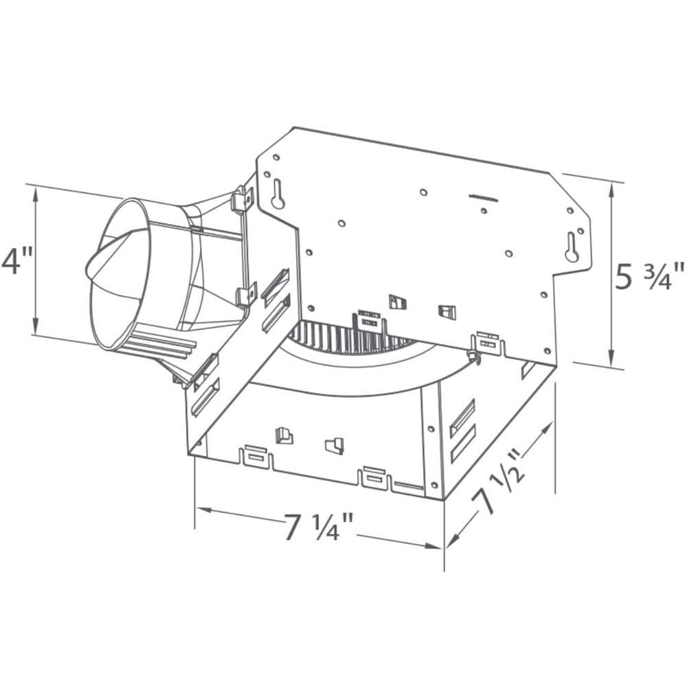 Delta Breez 50 CFM White Galvanized Steel Exhaust Fan with LED Light