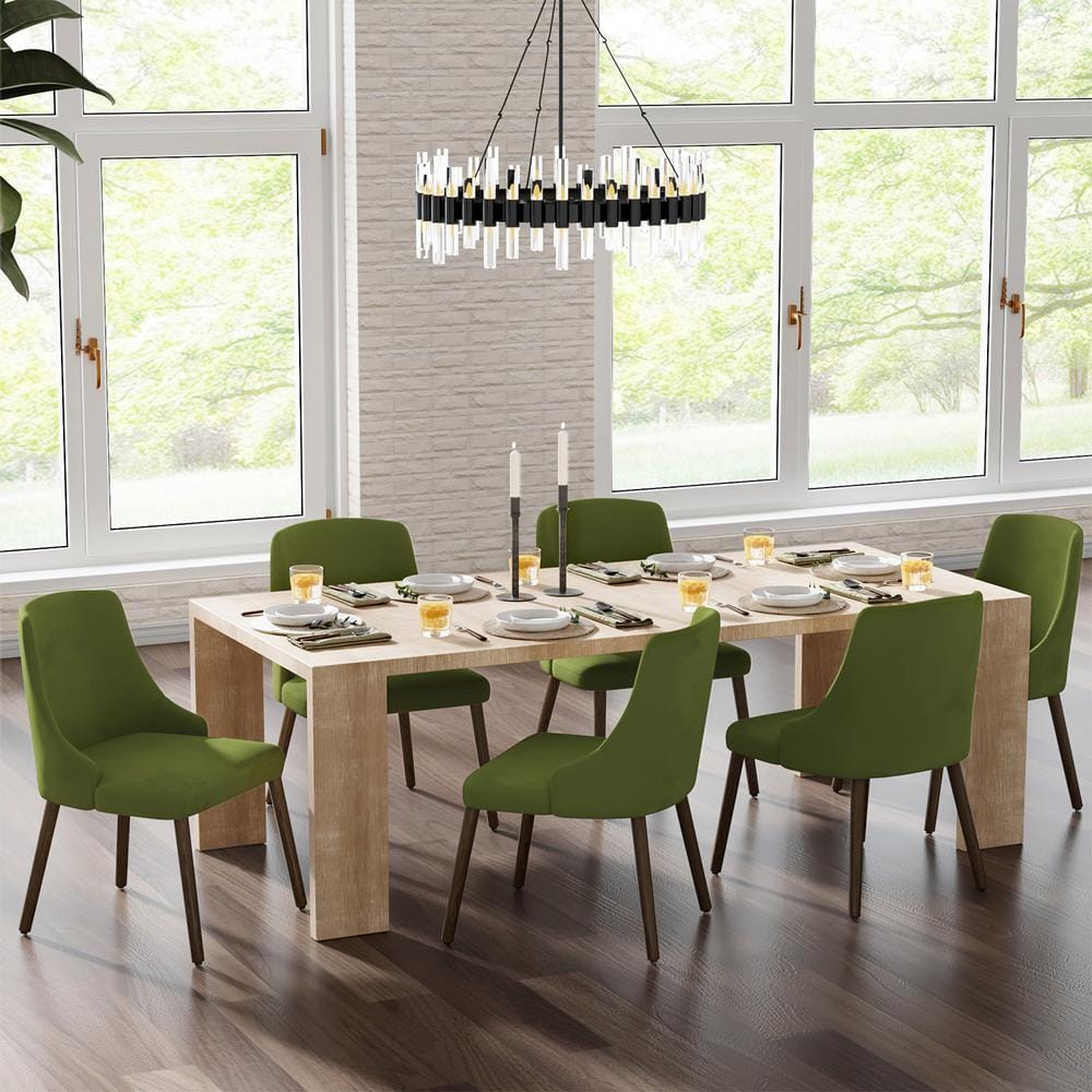 ベランダチェアデザイナーズ Modern Dining Table chair JAYDEN CREATION Nestor Green 19.5 in. W Modern Upholstered Dining