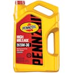 Pennzoil High Mileage SAE 5W-30 Synthetic Blend Motor Oil 5 Qt.