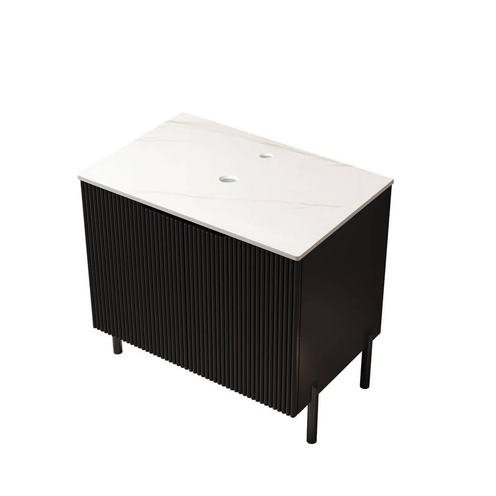 30 in. Bath Vanity Cabinet without Top in Brown with Carrara White Sintered Stone Counter Top, Basin Not Included price history on PriceWatchPro