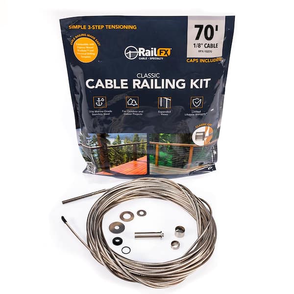 RAILFX Classic 70 ft. Stainless Steel Cable Kit for Cable Railing System