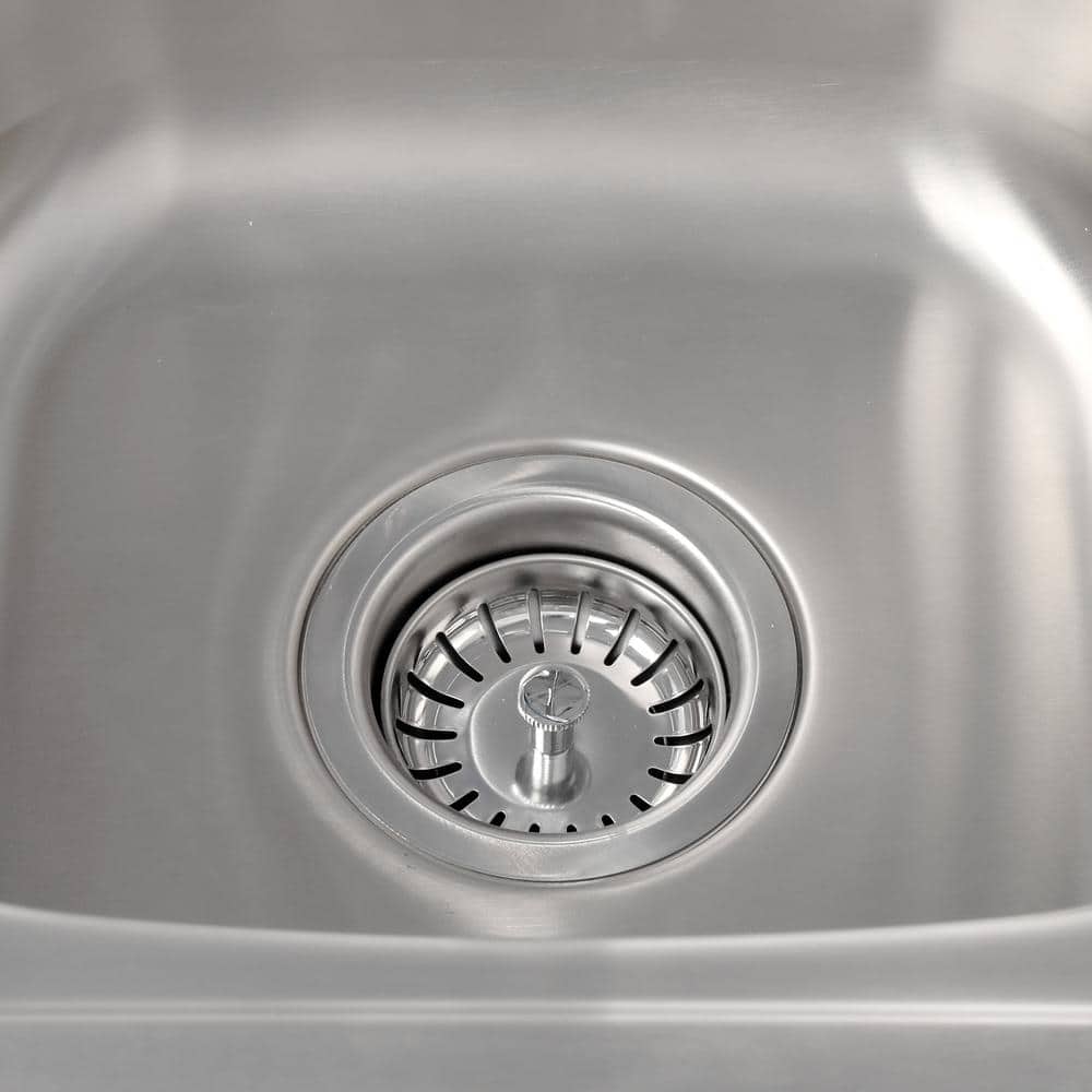 17'' Brushed Stainless Steel Drop-In Outdoor Kitchen Sink