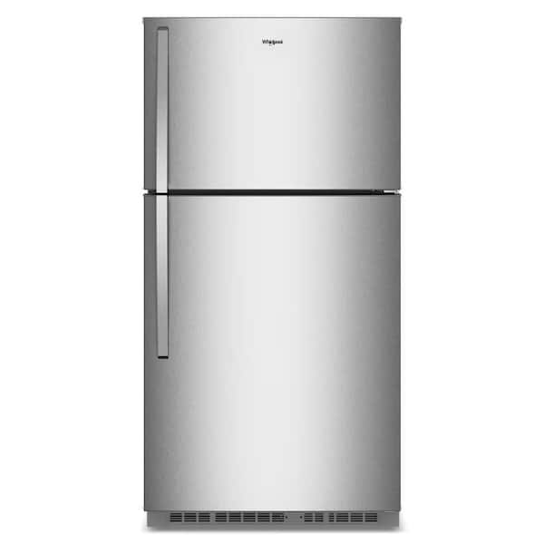 33 in. 21.3 cu. ft. Freestanding Top Freezer Refrigerator in Fingerprint-Resistant Stainless with Total Coverage Cooling