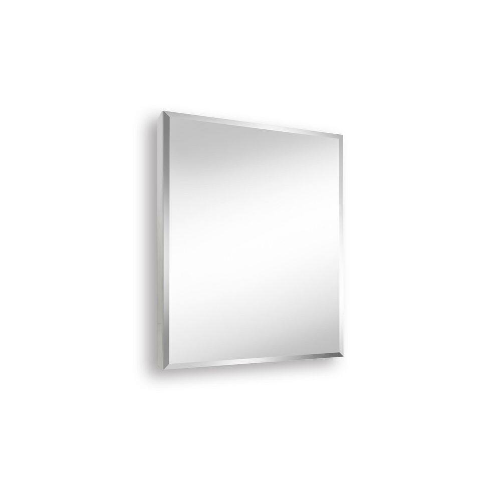 24 in. W x 30 in. H Silver Rectangular Surface Mount Medicine Cabinet with 