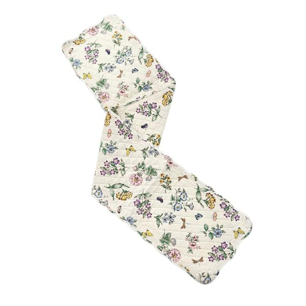 Lenox Butterfly Meadow Quilted Runner, Multicolor - 14"W x 70"L
