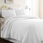 Herring White Microfiber King Performance Quilted Coverlet Set
