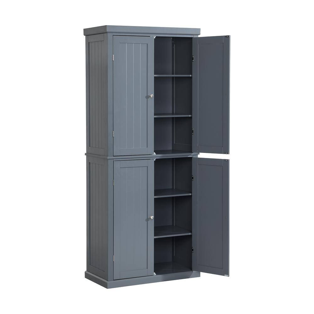 30 in. W x 14 in. D x 72.4 in. H Gray MDF Freestanding Ready to