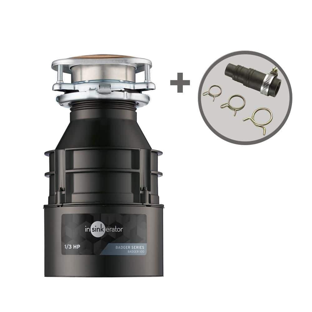 Badger 100, 1/3 HP Continuous Feed Kitchen Garbage Disposal with Dishwasher Connector, Badger Series price history on PriceWatchPro