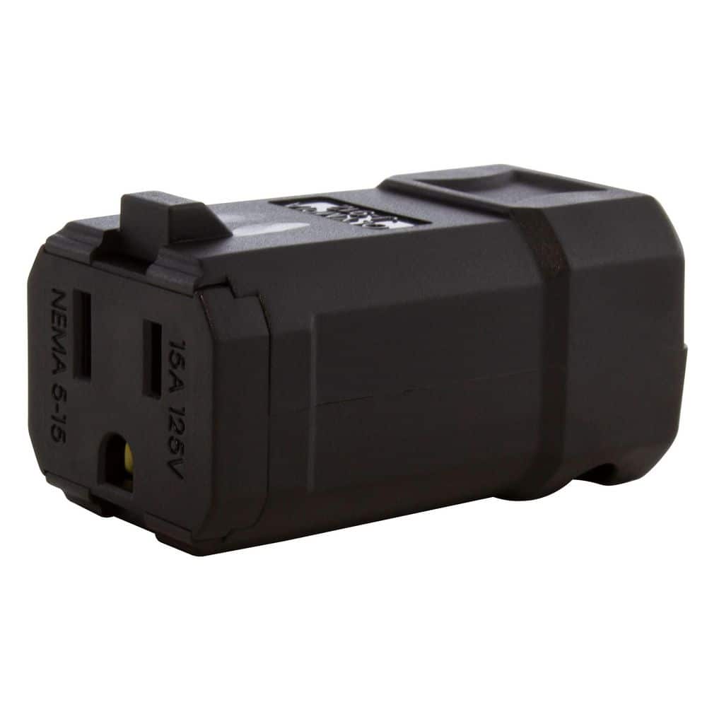NEMA 5-15R 15A 125V Clamp Style Square Household Female Connector in Black with UL, C-UL Approval price history on PriceWatchPro