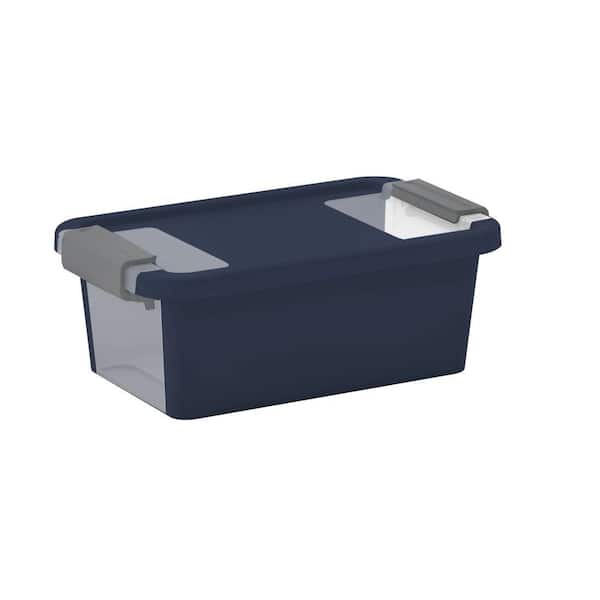 Unbranded Bi-Box XS 2.5 qt. Storage Box in Midnight Blue/ Titanium (6-Pack)