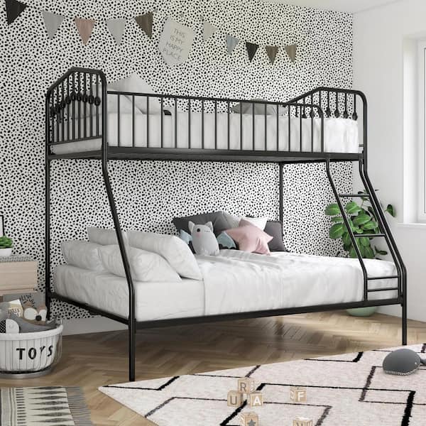Bushwick Black Metal Twin Over Full Bunk Bed