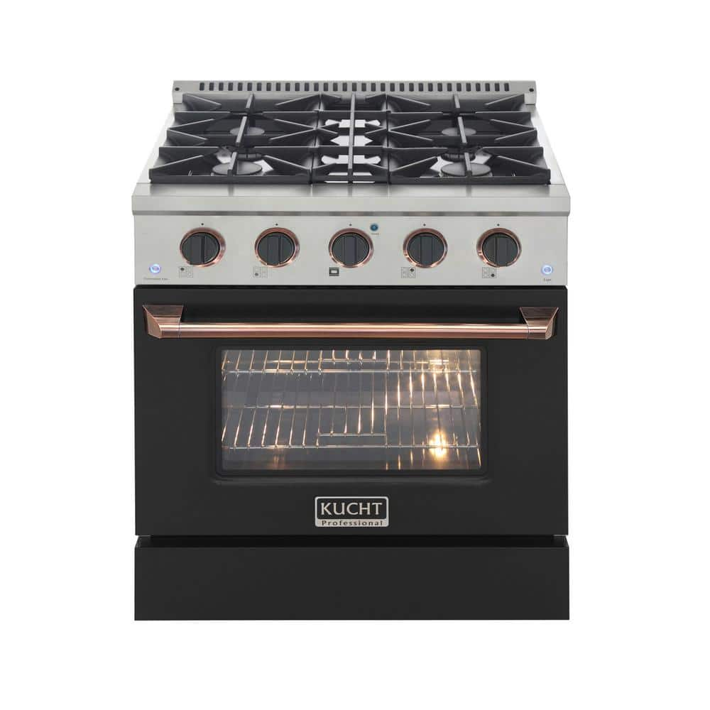 Kucht 30 in. 4.2 cu. ft. Dual Fuel Range with Gas Stove and Electric ...