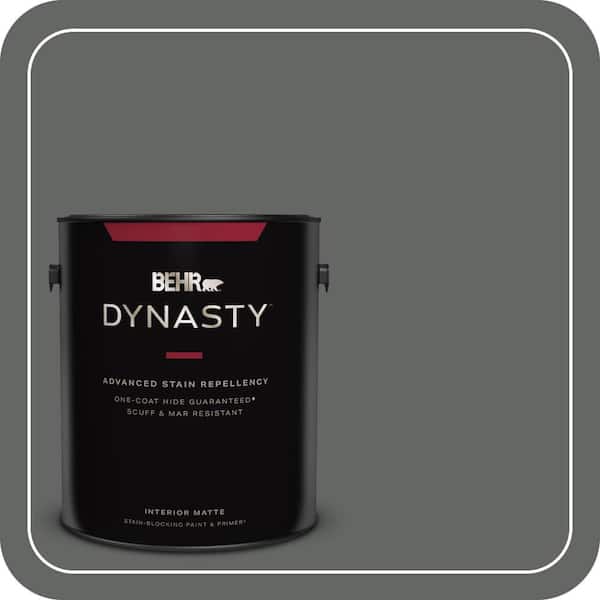 BEHR DYNASTY 1 gal. #PPU25-02 Black Locust Matte Interior Stain-Blocking Paint & Primer