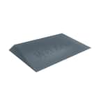 TRANSITIONS 25 in. L x 43 in. W x 2.5 in. H Angled Entry Door Threshold Welcome Mat, Grey, Rubber