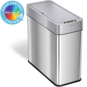 Best Buy: iTouchless 13 Gallon Rectangular Sensor Trash Can with AbsorbX  Odor Control System, Stainless Steel Kitchen Automatic Garbage Bin Silver  IT13MXL