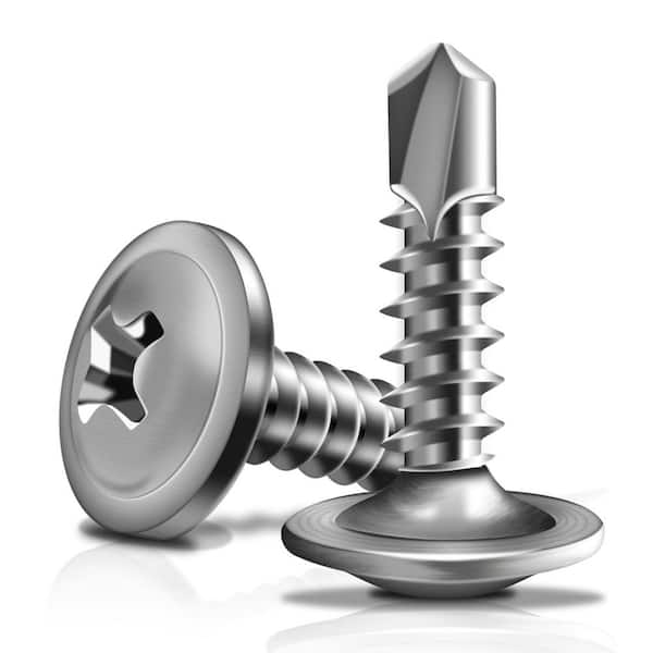 #10 x 3/4 in. 410 Stainless Steel Phillips Truss Head Self Drilling Sheet Metal Screw (400-Pack)