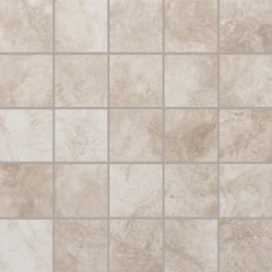 Oasis Beige 12 in. x 12 in. Square Matte Porcelain Floor and Wall Mosaic Tile (5 sq. ft./Case)