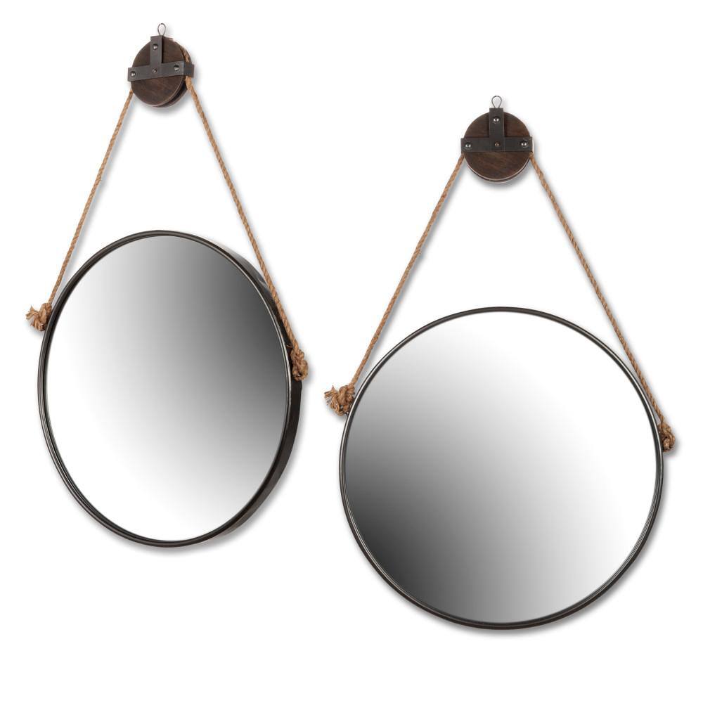 Lone Elm Studios Medium Round Silver Classic Mirror (28 in. H x 28 in