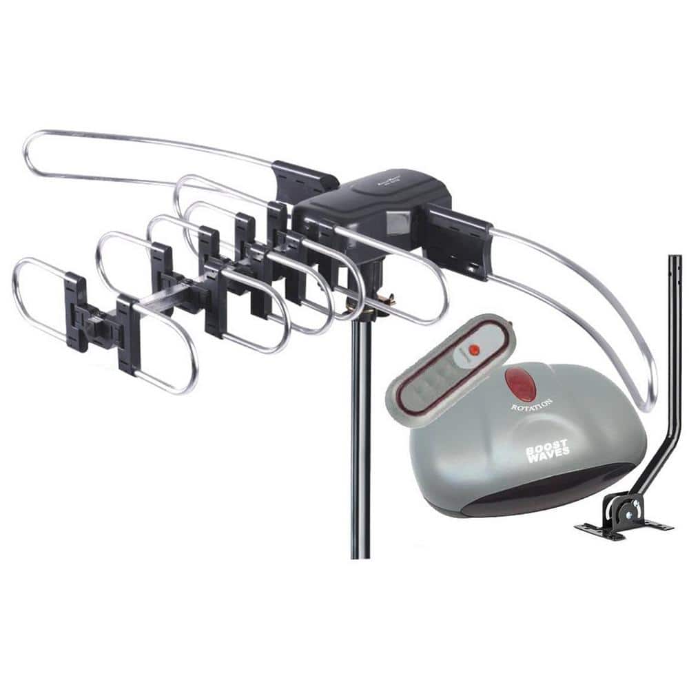 Outdoor Amplified Antenna Combo 150-Miles Range 360° Rotation Wireless Rem