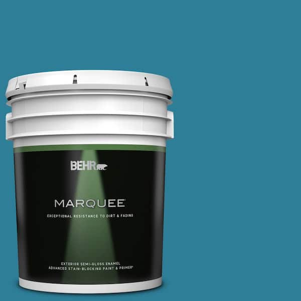 BEHR MARQUEE 5 gal. #M480-6 Valley of Glaciers Semi-Gloss Enamel Exterior Paint & Primer