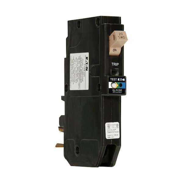 Eaton CH 20 Amp 1-Pole Dual Function (Arc Fault/Ground Fault) Plug