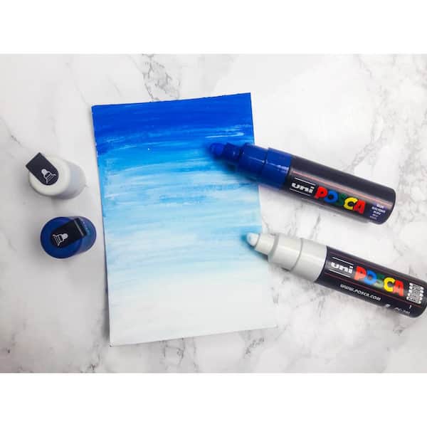 Posca – Broad Chisel Tip Water Based Paint Marker – PC-8K - metallic blue -  Live in Colors