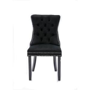 Steve Silver Camila Black Dining Chair (Set of 2) CM420SKN - The Home Depot