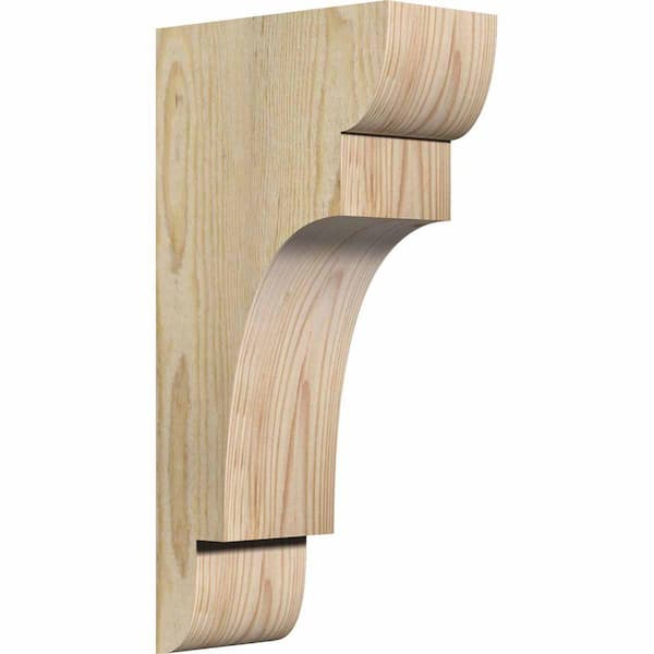 Ekena Millwork 4 in. x 8 in. x 16 in. Douglas Fir New Brighton Rough Sawn Corbel