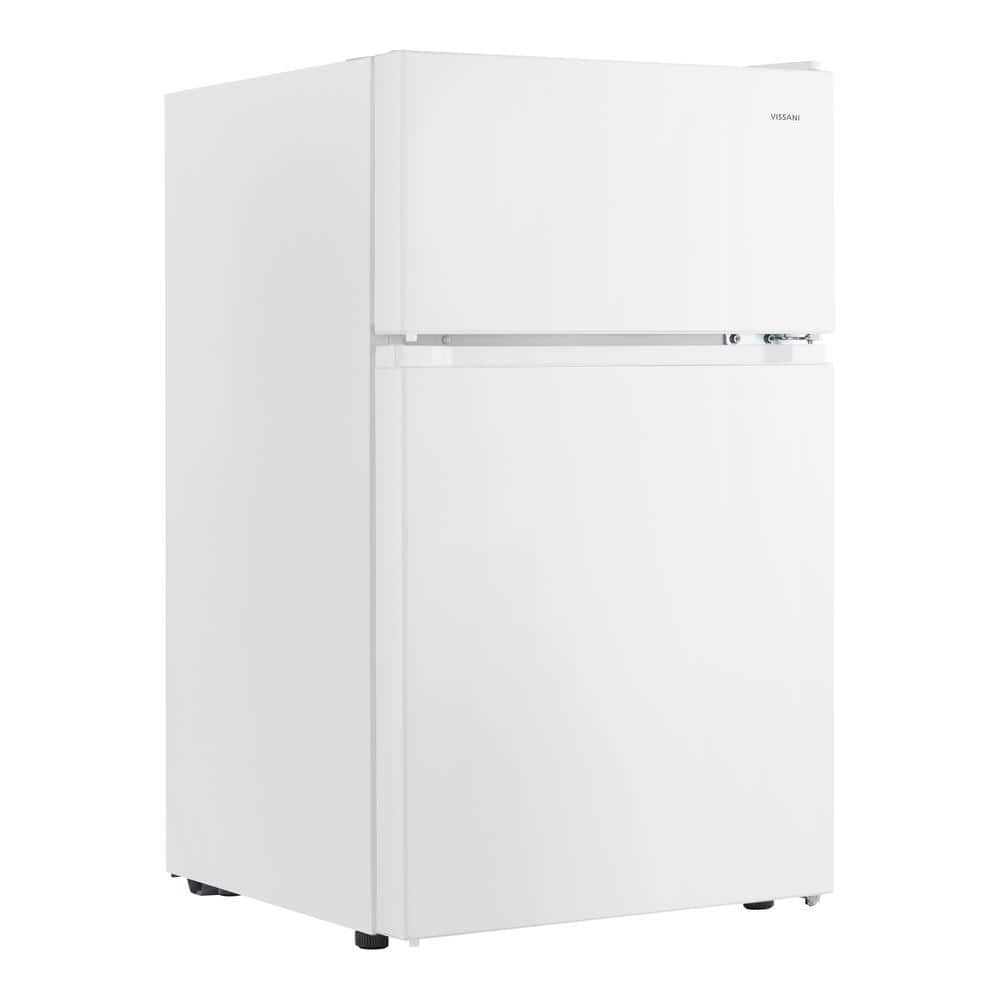 Vissani 3.1 cu. ft. 2-Door Mini Refrigerator in White With Freezer ...