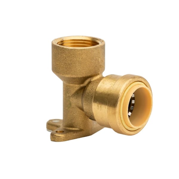 QUICKFITTING 3/4 in. Push-to-Connect x FNPT (Female) Brass 90° Drop Ear Elbow Fitting
